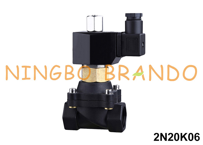 3/4'' 2 Way Normal Buka PA66 Nylon Plastik Solenoid Valve 12V 24V 220V