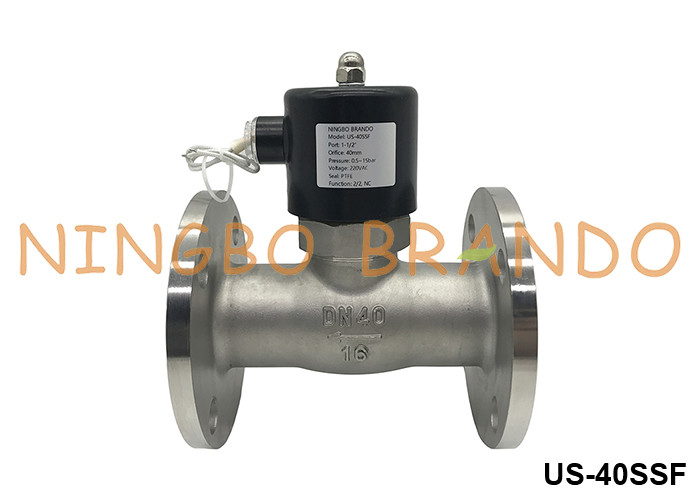 DN40 Flanged Steam Hot Water Solenoid Valve 1.5'' 24V 110V 220V