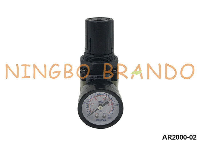 AR2000-02 SMC Tipe Pneumatic Air Pressure Regulator Dengan Gauge 1/4'' 10 bar