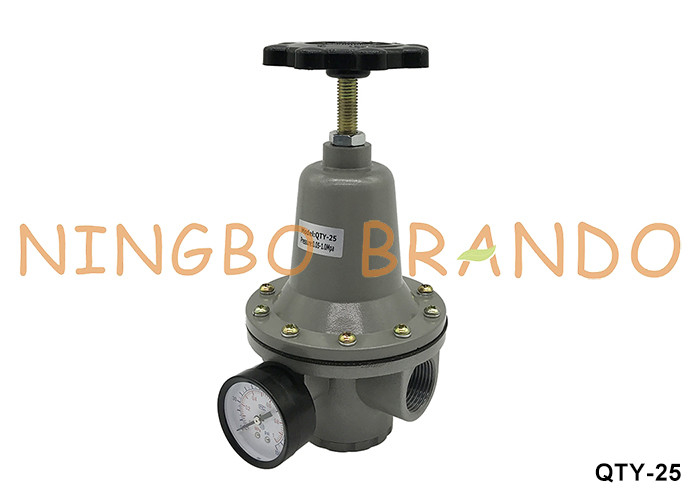 QTY-25 1'' 10 bar Pneumatic Air Regulator Pressure Reducing Valve Dengan Gauge