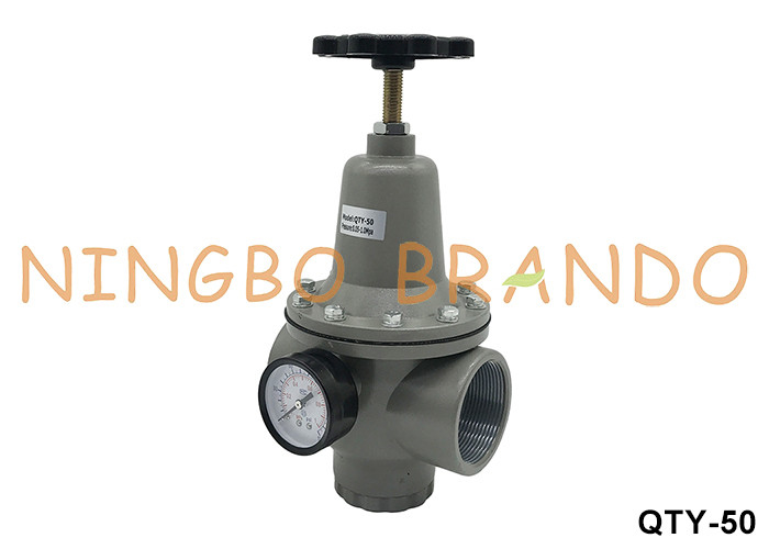 QTY-50 2'' 1 MPa Pneumatic Air Regulator Pressure Reducing Valve dengan Gauge