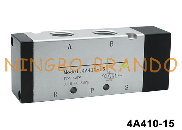 4A410-15 Airtac Tipe 1/2'' Pneumatic Air Valve 5 Port 2 Posisi