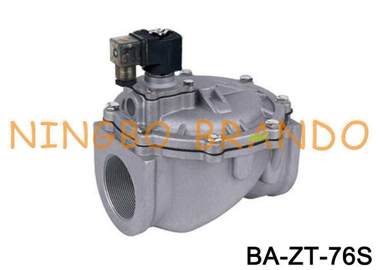 Katup Solenoid Pulse Jet Lurus 3'' untuk Pengumpul Debu 24V 110V 220V