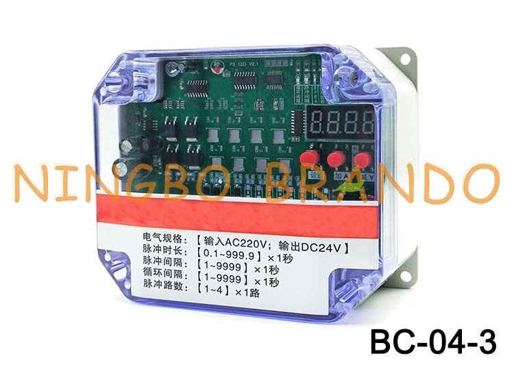 4 Baris 220VAC Input 24VDC Output Pulse Valve Controller Untuk Pengumpul Debu