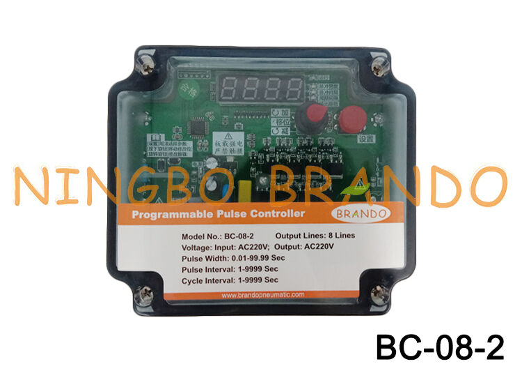 220VAC Dalam 220VAC Keluar 8 Lini Pulse Valve Timer Controller Untuk Pengumpul debu