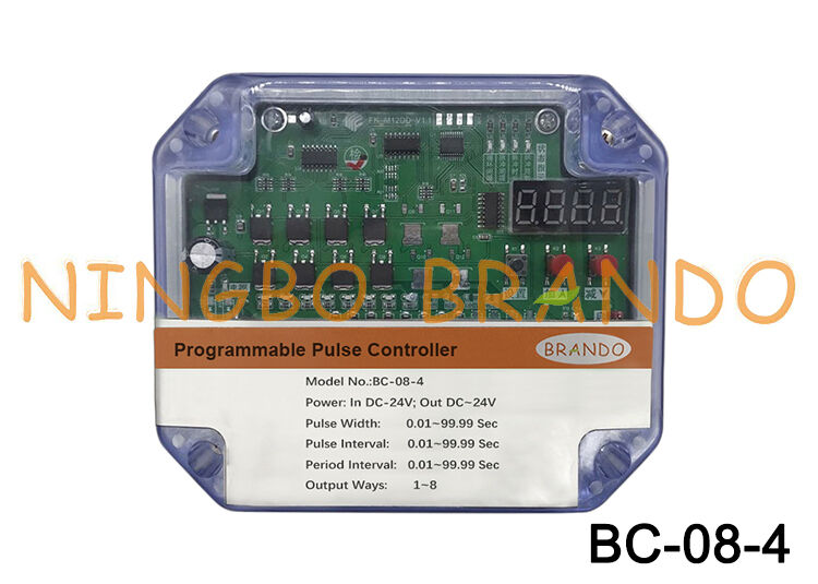 8 baris 24VDC Input 24VDC Output Pulse Valve Timer Controller untuk pengumpul debu