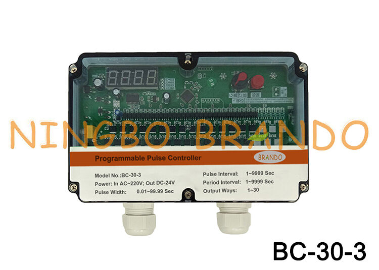24 baris AC220V Input DC24V Output Pulse Valve Timer Controller Untuk Pengumpul debu