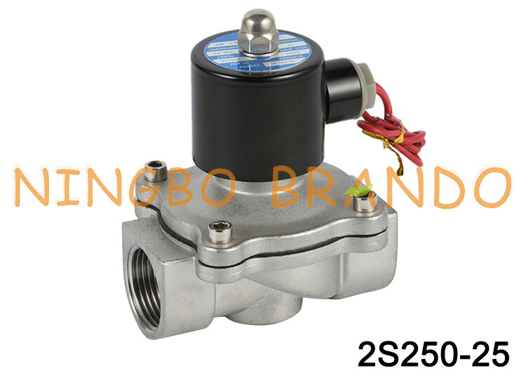 2S250-25 1 '' 2/2 Way Stainless Steel Valve untuk Air Air Oil