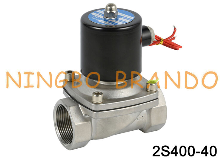 2S400-40 SUW-40 1-1/2'' 1,5'' Inci Katup Solenoid Baja Tahan Karat NC