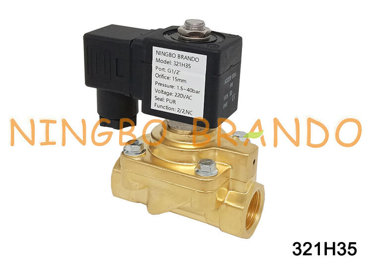 Katup Solenoid Pneumatik G1/2'' 40 Bar Tipe Parker 2 Arah Biasanya Tertutup