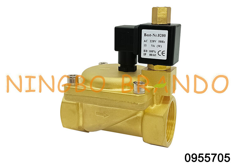 0955705 1.5'' 2 Arah Katup Solenoid Biasanya Terbuka 24V 110V 220V