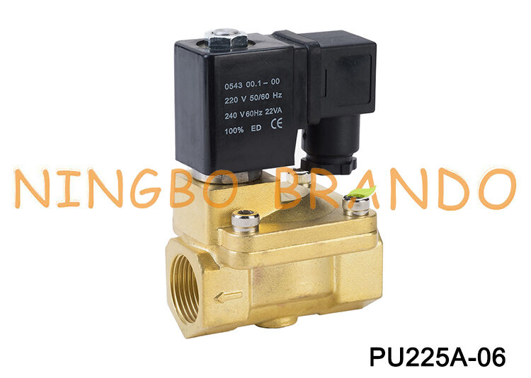 Katup Kuningan Tipe SHAKO PU225A-06 2/2 Katup Solenoid Biasanya Tertutup Seri PU225A