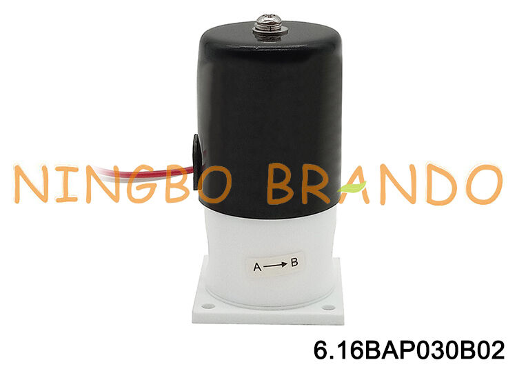 Katup Solenoid PTFE 1/4'' Untuk Isolasi Ketahanan Korosi Asam Alkali