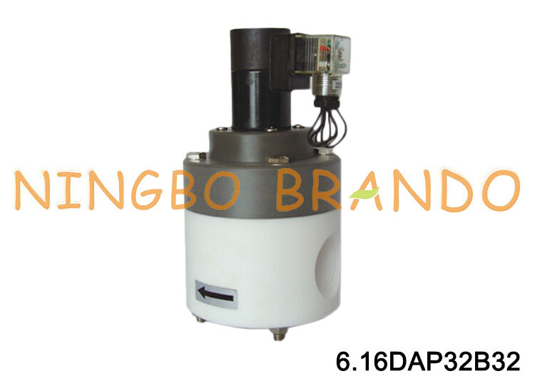 Katup Solenoid Anti Korosi PTFE 1-1/4'' untuk Bahan Kimia Asam Alkali