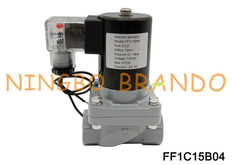 1/2 ''CPVC Anti Korosi Katup Solenoid Biasanya Tertutup DN15