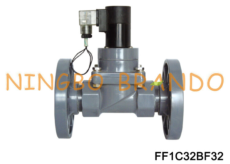 Katup Solenoid Anti Korosi CPVC Bergelang DN32 1-1/4'' 220V 110V 24V