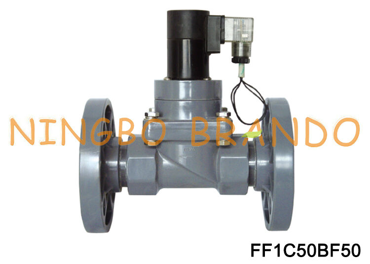 Katup Anti Korosif Flange CPVC DN50 2'' untuk Alkali Asam Air Garam