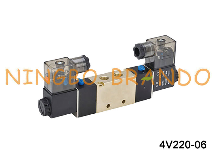 Katup Solenoid Tipe AIRTAC Katup Udara 4V220-06 AC220V 110V DC12V 24V