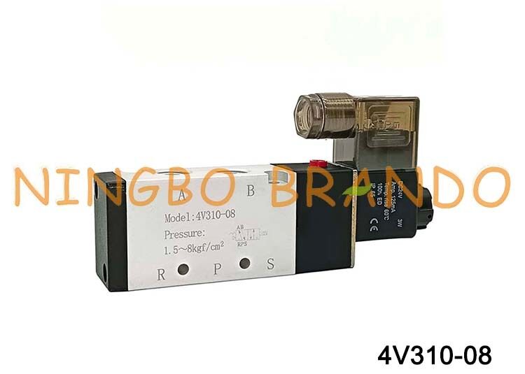 Airtac Tipe 4V310-08 Solenoid Air Valve 5 Arah 2 Posisi Seri 4V300