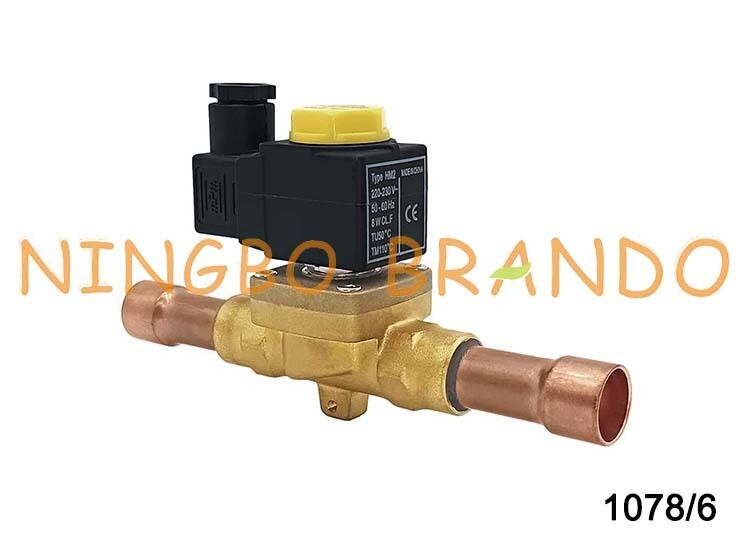 Katup Solenoid Pendingin Tipe Castel 1078/6A6 3/4 ''Inci 24V 110V 220V