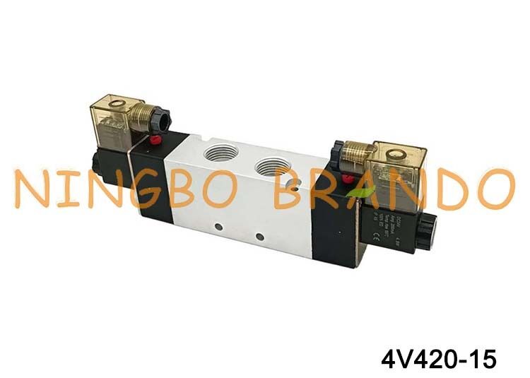 AirTAC Type 4V420-15 Solenoid Valve 5/2 Way Pneumatic Valve