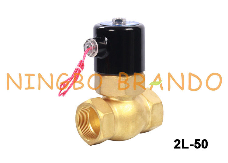 UNI-D Tipe US-40 2L-40 1-1 / 2 &quot;2/2 Way NC Servo Pilot Dioperasikan Kuningan Solenoid Valve AC110V AC220V DC24V