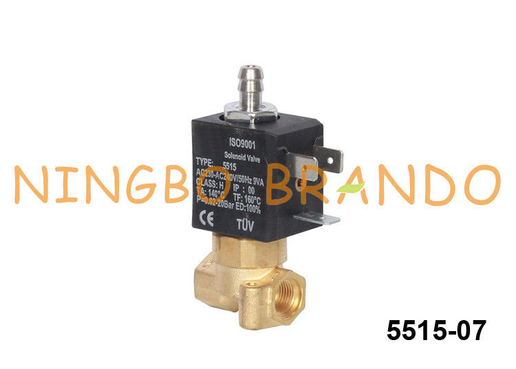 5515 Ceme Tipe 3 Way Mesin Kopi Kuningan Solenoid Valve Biasanya Tertutup 230v 24v