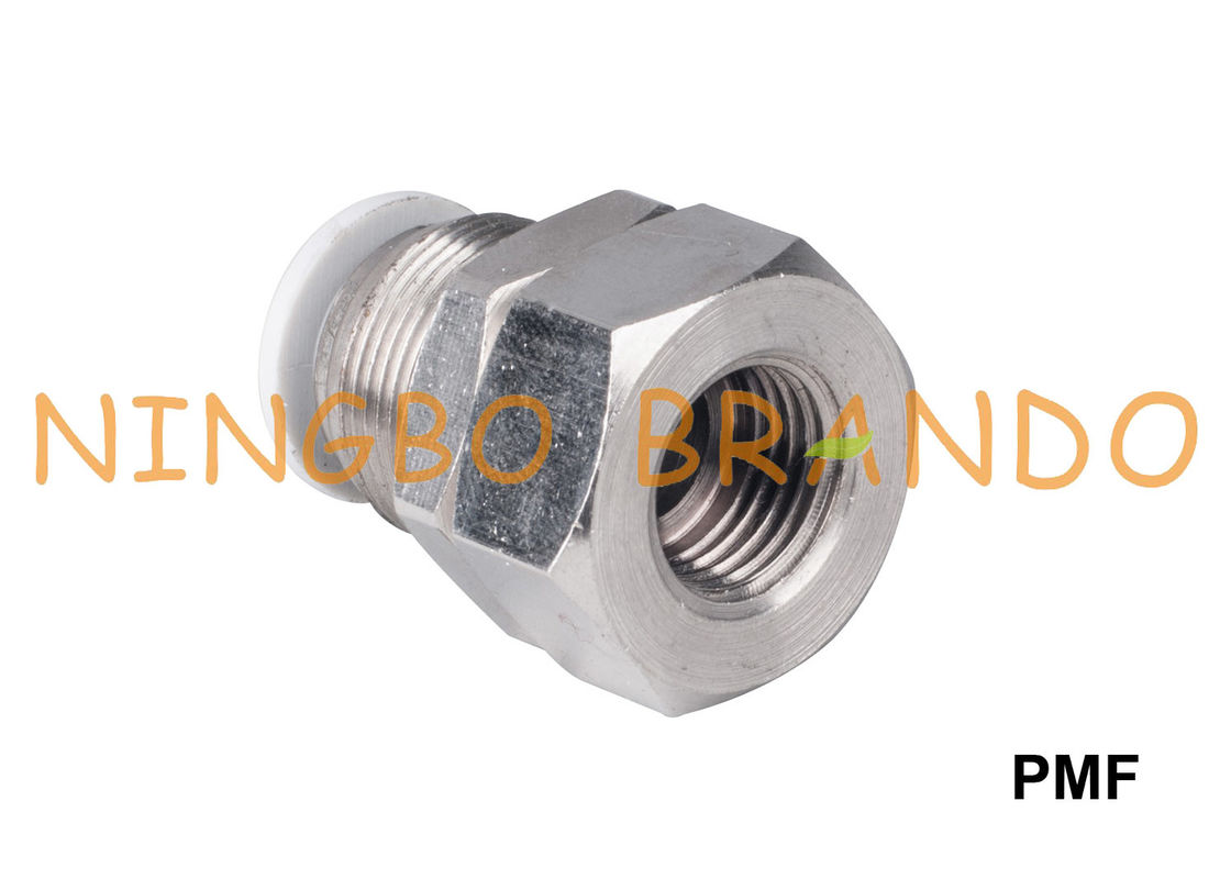 PMF Bulkhead Female Straight Pneumatic Hose Fittings 1/8 '' 1/4 '' 3/8 '' 1/2 ''