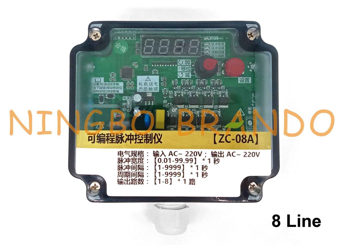 8 Line Bag Filter Pulse Jet Valve Pengatur Waktu Berurutan