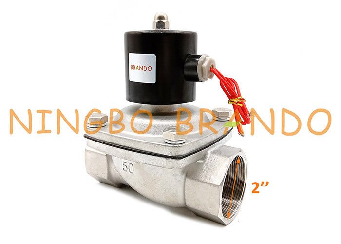 2S500-50 SUW-50 2/2 Way NC 2 '' Kontrol Aliran SS304 Solenoid Valve