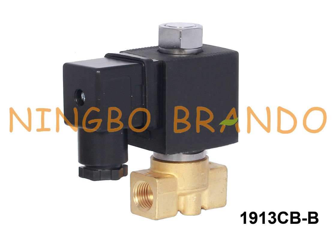 2 Way Biasanya Terbuka Kuningan Solenoid Valve Air Air 1/4 ''24VDC 220VAC