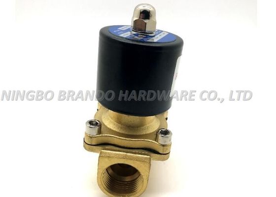 Flying Leads Solenoid Fluid Control Valve 2 Position 3/4 Inch Pipe Size Brass Body