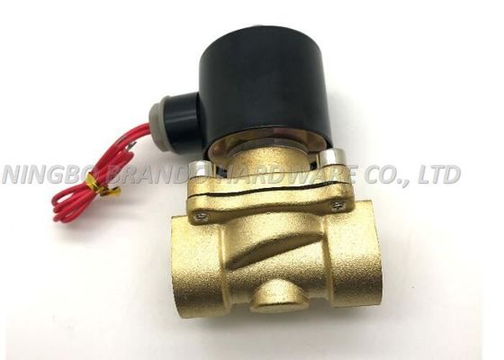 Flying Leads Solenoid Fluid Control Valve 2 Position 3/4 Inch Pipe Size Brass Body