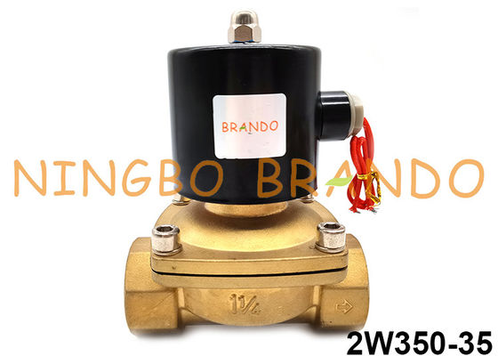 2W350-35 Kuningan Normal Tertutup Solenoid Valve Tindakan Langsung Untuk Air Minyak Air Gas