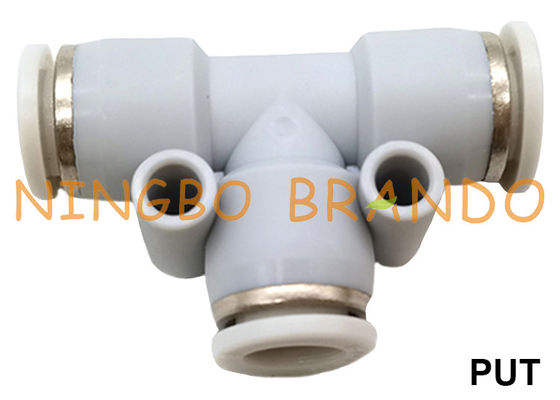 PUT 3 Way Union Tee T Type Push In Tube Selang Pneumatik Pas 1/8 '' 1/4'' 3/8 '' 1/2''