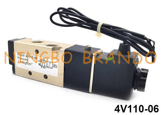 4V110-06 Airtac Tipe 5/2 Cara Pneumatic Solenoid Valve DC24V AC110V AC220V