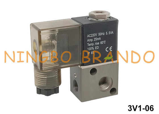 3V1 Seri 1/6 '' Pneumatic Solenoid Air Valve 3V1-06 24V 220V