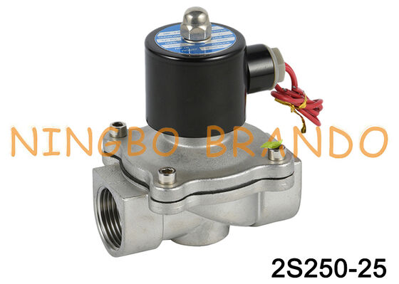 2S250-25 1 '' 2/2 Way Stainless Steel Valve untuk Air Air Oil