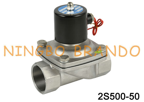 2S500-50 Katup Solenoid Air 2'' Baja Tahan Karat 24V 110V 220V