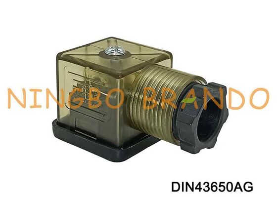 DIN43650A Konektor Kumparan Katup Solenoid 18mm MPM Coklat Nilon DIN 43650 Tipe A