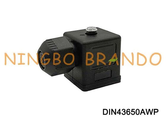 DIN43650A Konektor Kumparan Katup Solenoid Tahan Air IP67
