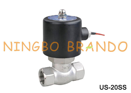Katup Solenoid Uap Baja Tahan Karat 3/4 '' UNI-D Tipe US-20 24VDC 220VAC