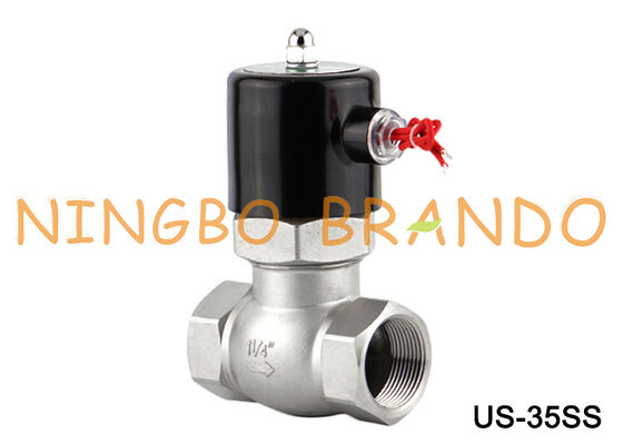 Katup Solenoid Uap US-35 2L-35 1-1/4 ''Katup Solenoid Baja Tahan Karat 24V 220V