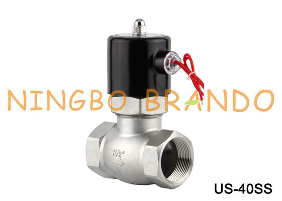Katup Solenoid UniD Tipe US-40 1-1/2'' 2/2 Cara Baja Tahan Karat Biasanya Tertutup