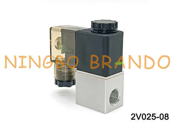 2V025-08 24V DC 2/2 Katup Solenoid Pneumatik 1/4 Inci