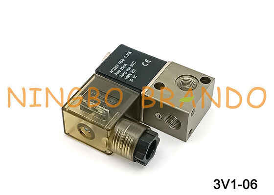 Katup Solenoid Pneumatik Listrik 3V1-06 12VDC 24VDC 110VAC 220VAC