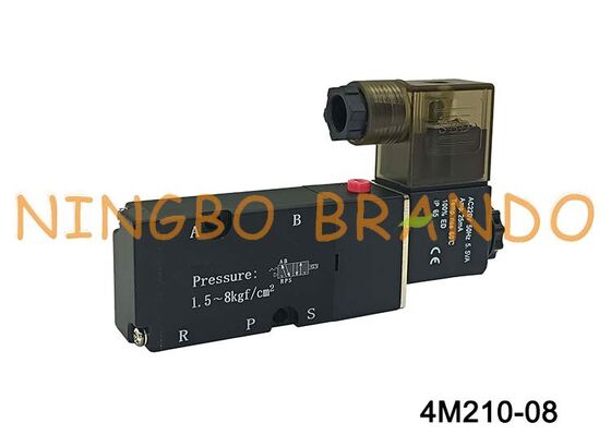 Katup Solenoid AirTAC Tipe 4M210-08 Katup Pengarah Pneumatik 5/2 Arah