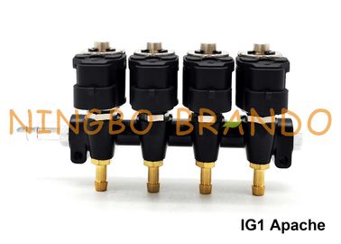 IG1 Apache OMB Jenis LPG / CNG Rail Injectors HD 4 Silinder 3 Ohm DC12V