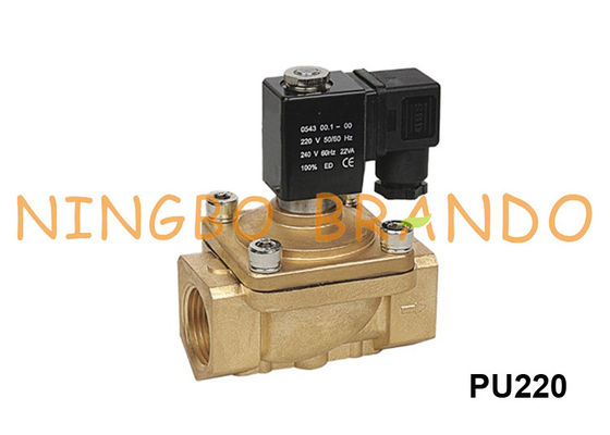 2 Way Shako Jenis Kuningan Solenoid Valve 3/4 '' PU220-03 1/2 '' PU220-04 220VAC 24VDC