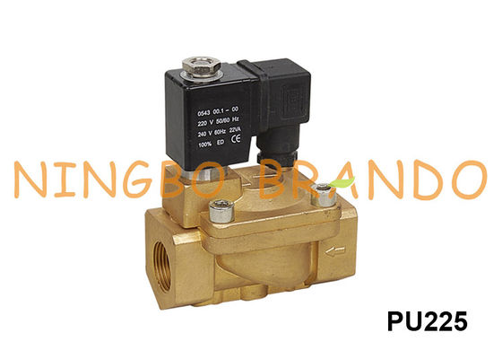 2 Way Jenis Shako Listrik Kuningan Solenoid Valve 3/4 '' PU225-06 1 '' PU225-08 220VAC 24VDC